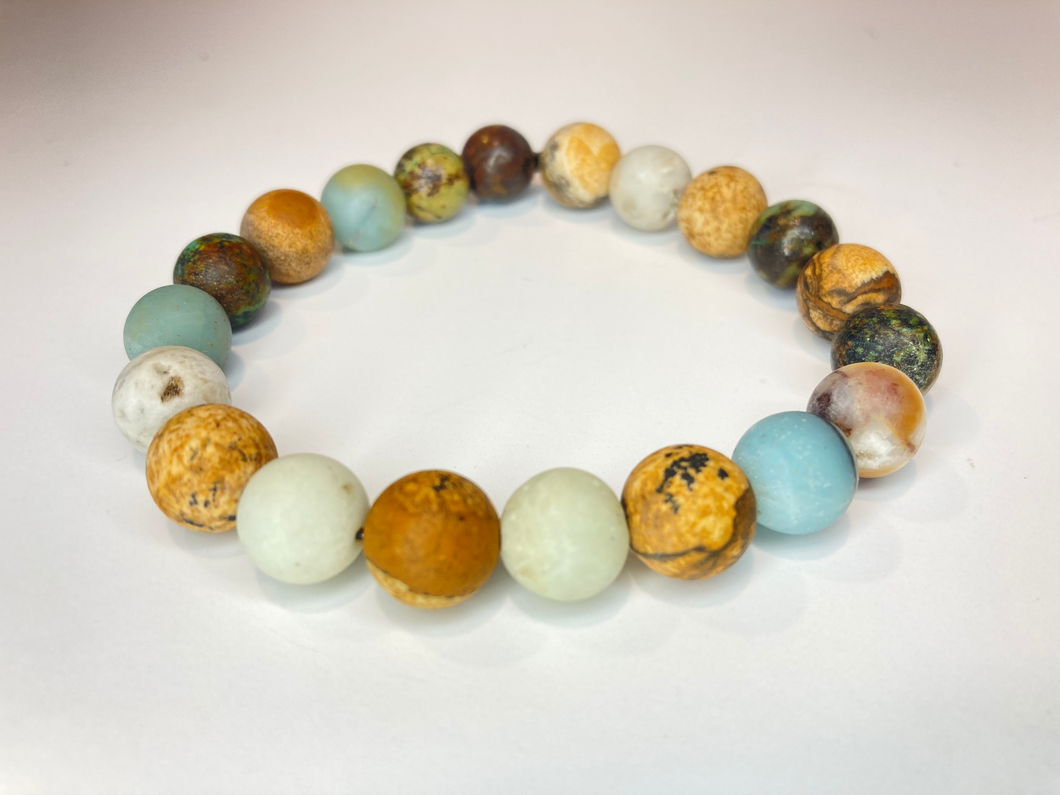 Earthy Multi-Stone Beaded Bracelet